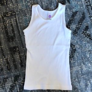 American Apparel white ribbed tank top Kids size 6